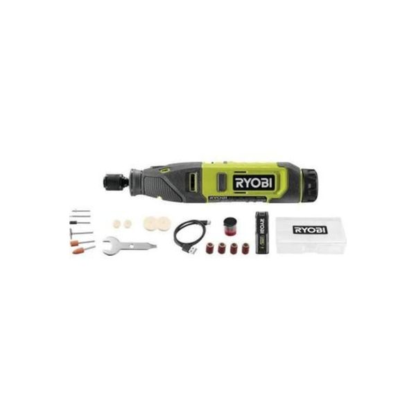 Ryobi RRT4-120GA15 15 Parça Aksesuarlı Akülü Gravür Seti