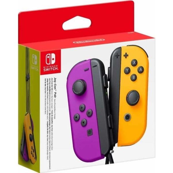 Nintendo Switch JoyCon Neon Purple Orange Controller Oyun Kolu