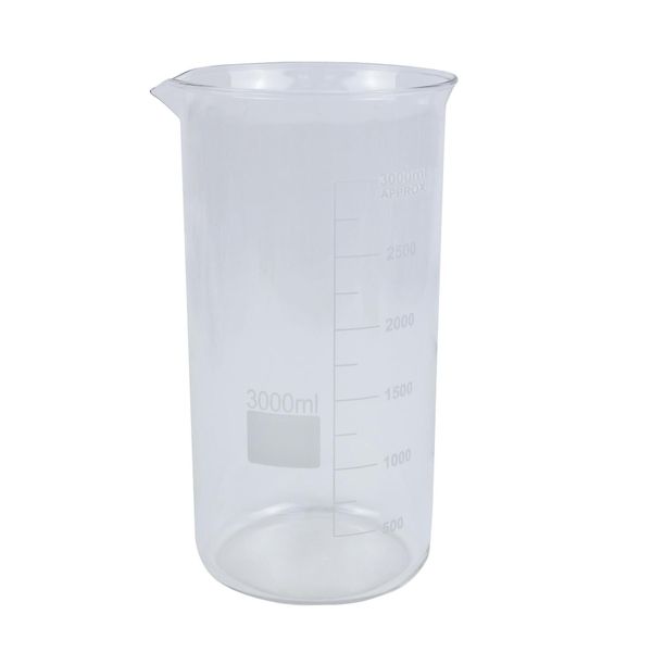 Edulab 3000 ml Uzun Form Cam Beherglas