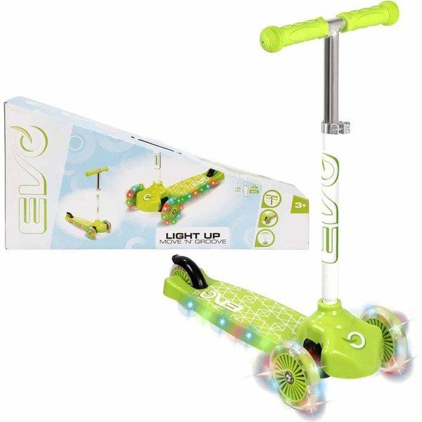 Evo 3TKR Işıklı Max 50 kg Yeşil Scooter