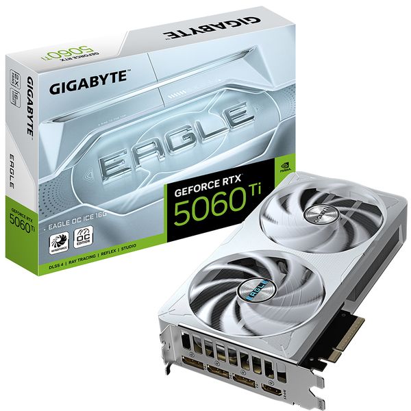 Gigabyte GeForce RTX 5060 Ti Eagle OC Ice GV-N506TEAGLEOC ICE-16GD 16GB GDDR7 Ekran Kartı