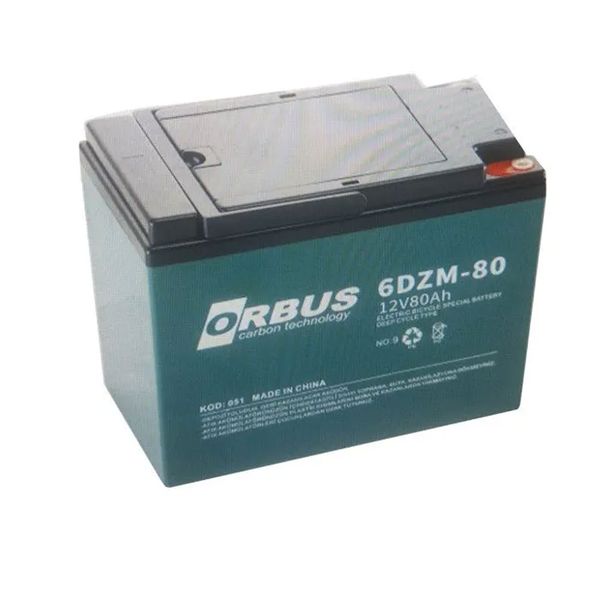 Orbus 6DZM-80 12 Volt 80 Amper Elektrikli Bisiklet Aküsü