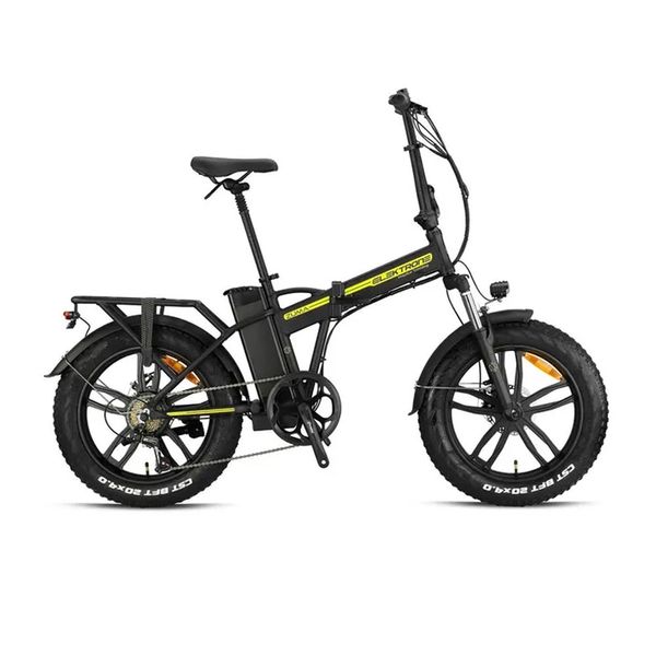 Kron Elektrone Zuma 20J 7 Vites M.Disc Mat Siyah Neon Sarı Katlanır Elektrikli Bisiklet