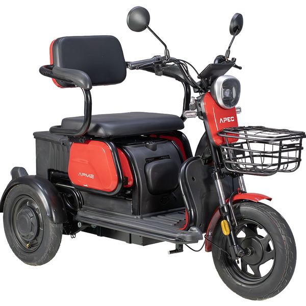 Apec APM2 Kırmızı Metalik Üç Tekerlekli Elektrikli Moped