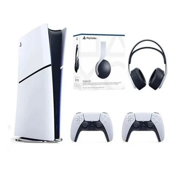 Sony PlayStation 5 Slim Dijital Edition Oyun Konsolu + 2 DualSense + 3D Plus Kulaklık
