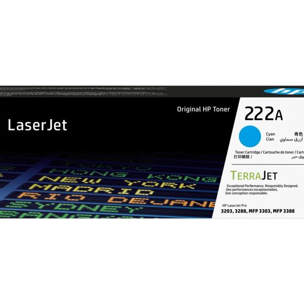 HP 222A-W2221A Mavi Orijinal Toner