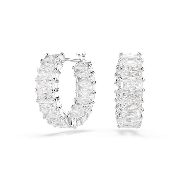 Swarovski 5733397 Matrix PE MN Hoop WHITE/RHS Küpe
