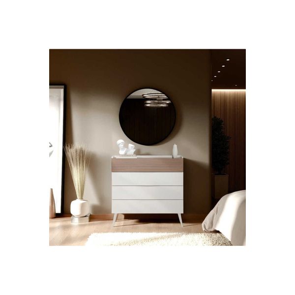 Adore Mobilya Milano Vizon Zebra 103x101x44 cm 4 Çekmeceli Şifonyer