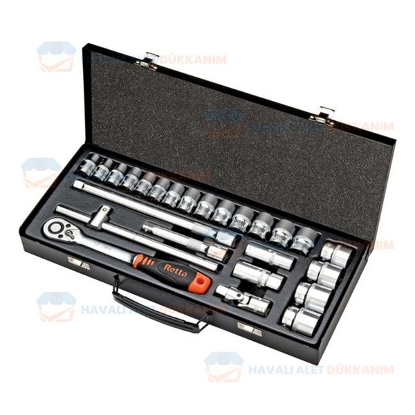 Retta RLT2502 1/2" 6 Köşe 25 Parça Lokma Takımı