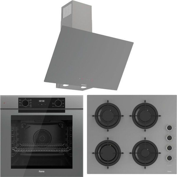 Ferre Fryart Artline QEP63CPR - CS208-FA - D079-SA Gri 3'lü Ankastre Set