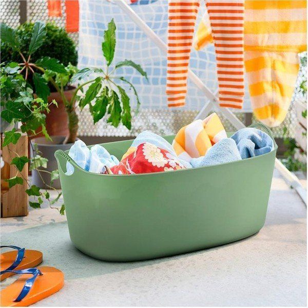 Ikea Torkıs Çamaşır Sepeti Yeşil 35 Lt