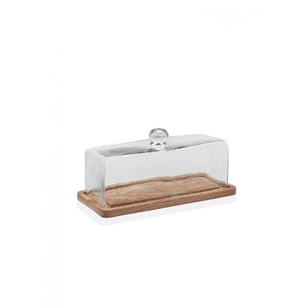 The Mia Madera 15x32x14 CM Dikdörtgen Kek Saklama Fanusu