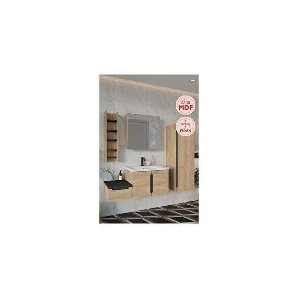 Balneom Zakkum 100 cm Banyo Dolabı ve Rafı