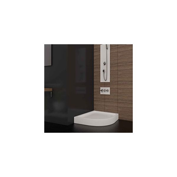 Sırduş 80x80x12 cm Oval Monoblok Duş Teknesi