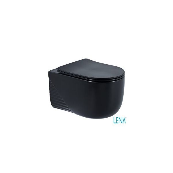 Lena ET-H5110MS Mat Siyah Kapak Dahil Asma Klozet