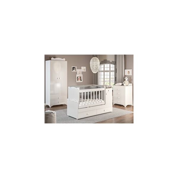 Patiko SAHRA-970 2 Kapılı Beyaz Bebek Odası Takımı