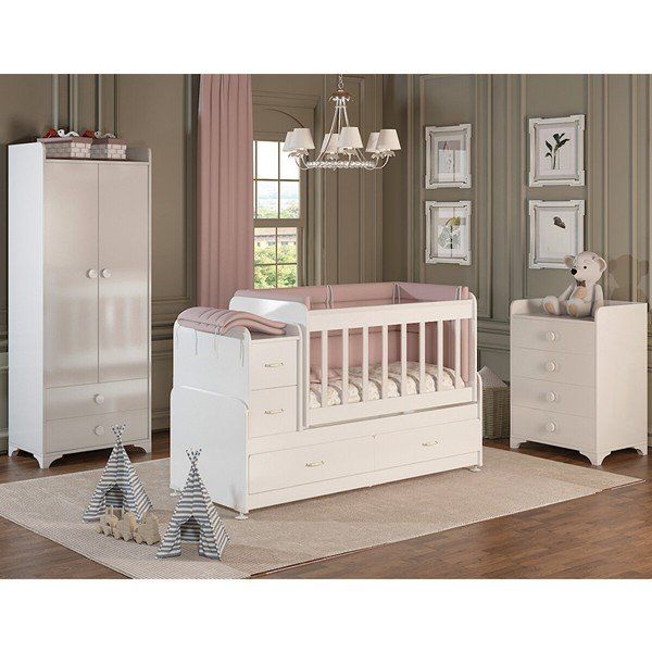 Patiko SW 703A Büyüyebilen Beyaz Bebek Odası Takımı