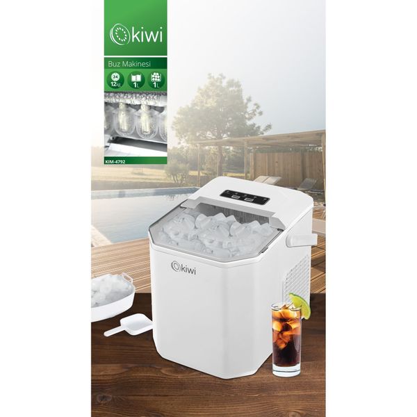 Kiwi KIM-4792 Beyaz Buz Makinesi
