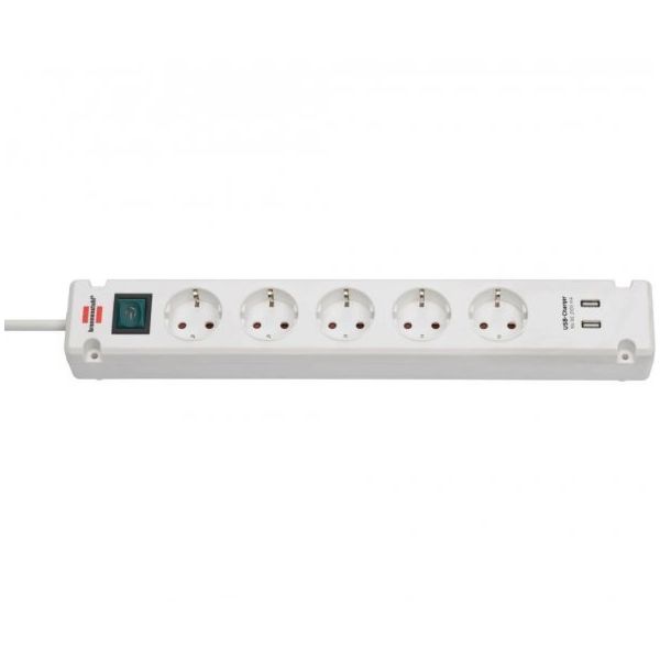 Brennenstuhl Bremounta 2x Usb Şarj 3 mt Beyaz 5 Soketli Priz