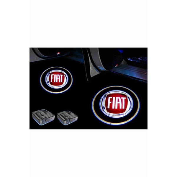 Otoaction OTOACTİON Fiat Araçları Için Pilli Yapıştırmalı / MEsafe Sensörlü Kapı Altı Led Logo / Projektör