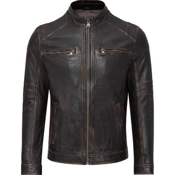 Derimod 24WGF6546R4 Kobe Erkek Bronz Deri Ceket