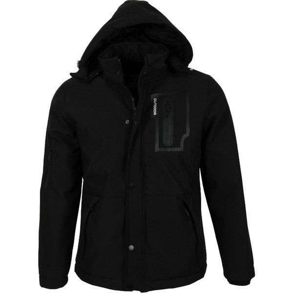 Modarar RAR01231 Su ve Rüzgar Geçirmez Softshell Siyah Erkek Mont