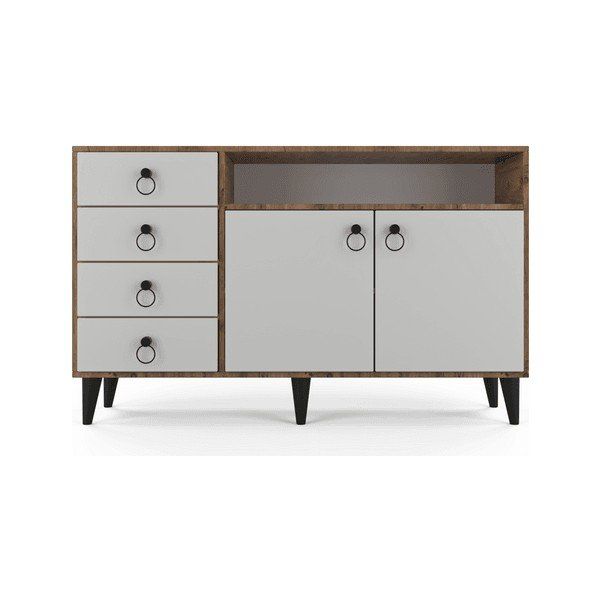 Anzera Liva 140x40x83 cm Atlantik Çam Beyaz Konsol Mobilya