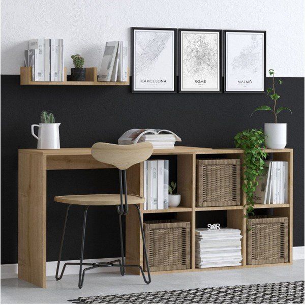 Decormet DEC0080 Blake 145x74 cm Meşe Çalışma Masası