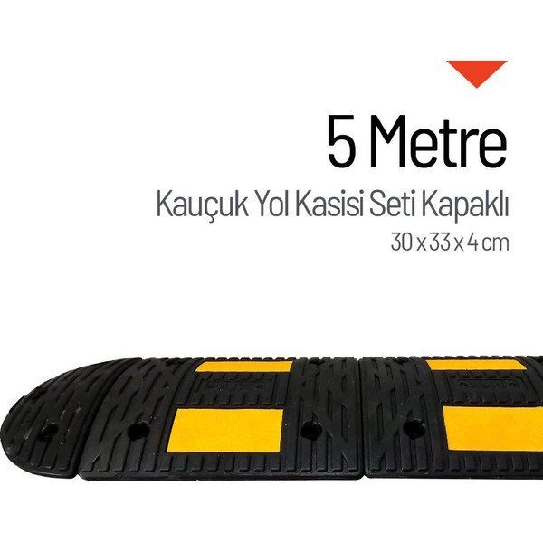 Star Çelik Starçelik 5 Metre Eko Kauçuk Hız Kesici Set Kapaklı Yol Kasisi