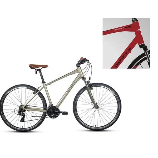 Carraro Sportive 220 406H V 28 Jant 21 Vites Mat Krom Kırmızı Siyah Beyaz Erkek Şehir Bisikleti