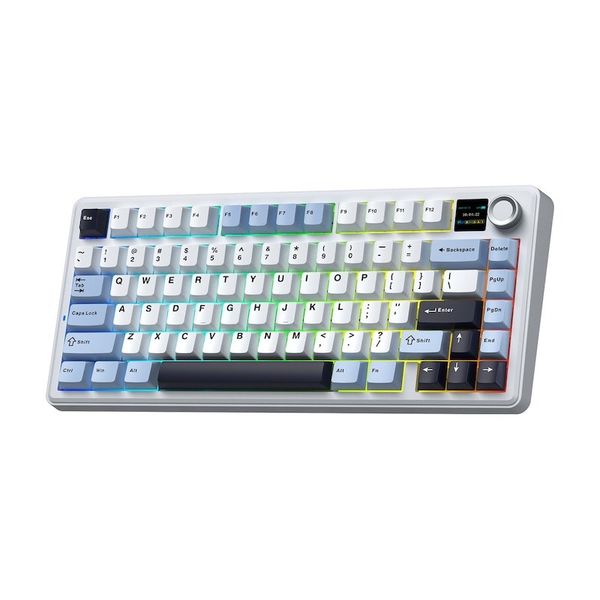 Aula F75 Max Lacivert RGB %75 TKL Reaper Switch Kablolu/Kablosuz Mekanik Gaming Klavye