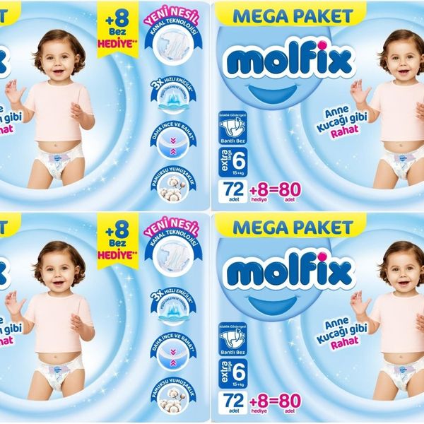 Molfix No:6 XLarge 320 Adet Bebek Bezi
