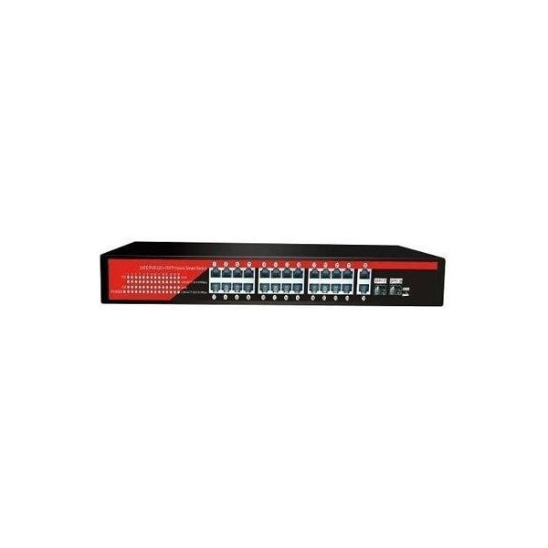 Ezcool EZ-24PSF-SFP 24 Port 24FE+2GE+2SFP Gigabit PoE 320 W Switch