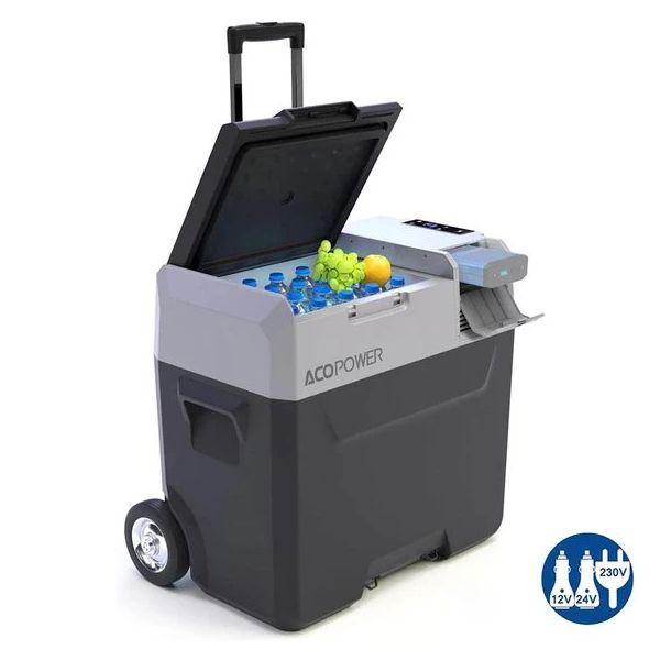 Acopower PX50 12/24/220 V 50 L Kompresörlü Tekerlekli Outdoor Oto Buzdolabı
