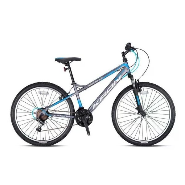 Kron Vortex 3.0 24 Jant 21 Vites V-Fren Çelik Füme Mavi Vitesli Çocuk Bisikleti