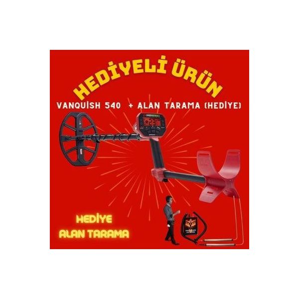 Minelab Vanquish 540 Dedektör + Zemin Tarama Dedektörü
