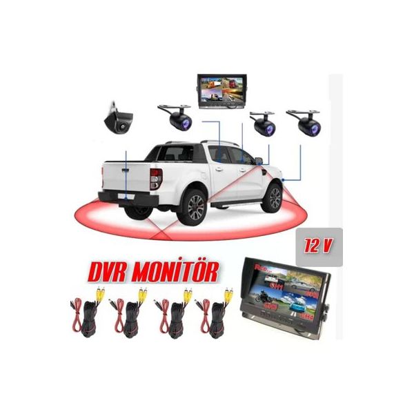Navigold DS-7500 7 inç Kayıtlı Quad Araç Monitörü