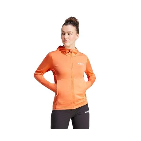 Adidas IQ3729 Turuncu W Terrex XPerior Light Fleece Outdoor Kadın Ceket