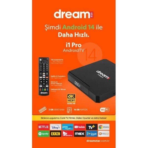 Dreamstar i1 Pro 16GB 4K Android Tv Box