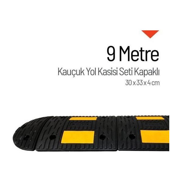 Star Çelik Starçelik 9 Metre Eko Kauçuk Hız Kesici Set Kapaklı Yol Kasisi