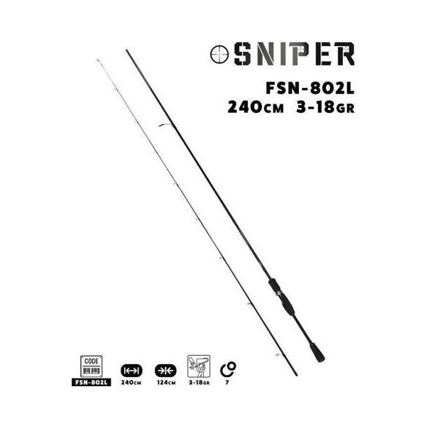Fujin Sniper 240 cm 3-18 gr Light Spin Kamış