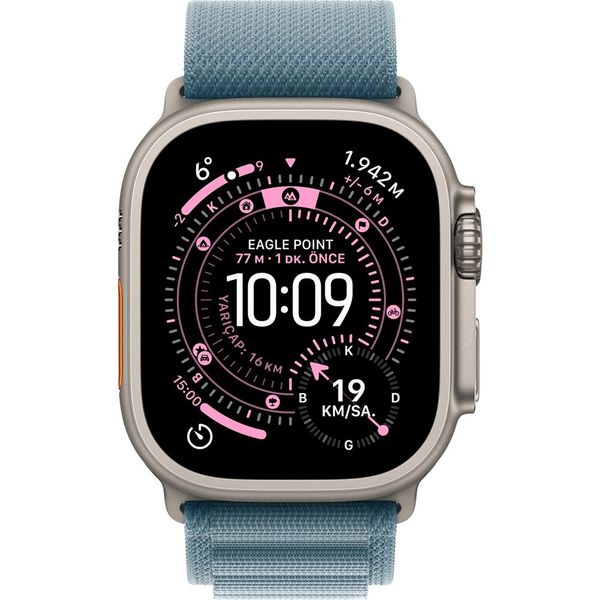 Apple Watch Ultra 3 GPS + Cellular 49 mm Natürel Titanyum Kasa Alpine Loop Kordon Akıllı Saat
