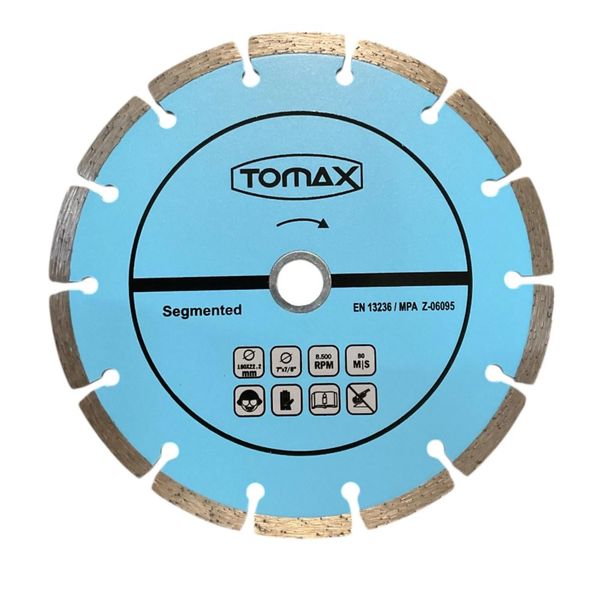 Tomax 180x2.2x22 mm Segmentli Elmas Beton Taş Kesici Testere