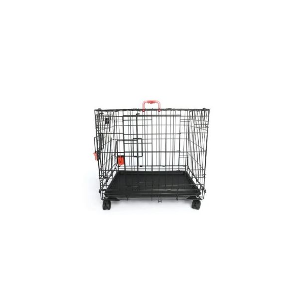 M-Pets Voyager Tekerlekli 2 Kapılı 106x71x76 cm XL Siyah Köpek Kafesi
