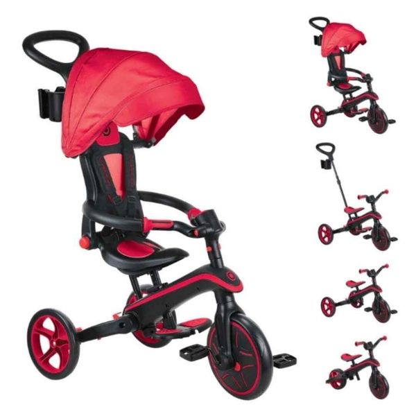 Globber Explorer Kırmızı 4in1 Katlanabilir Bisiklet