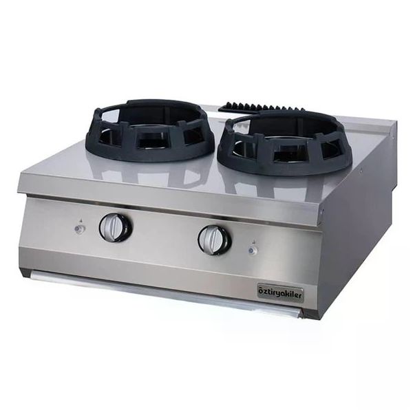 Öztiryakiler OWG 8090 80x90x30 cm İkili 900 Serisi Set Üstü Wok Ocak