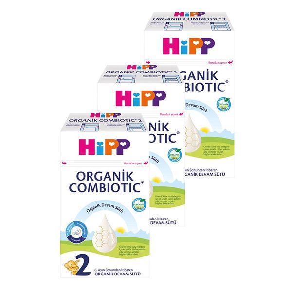 Hipp 2 Organik Combiotic 3x600 gr Devam Sütü