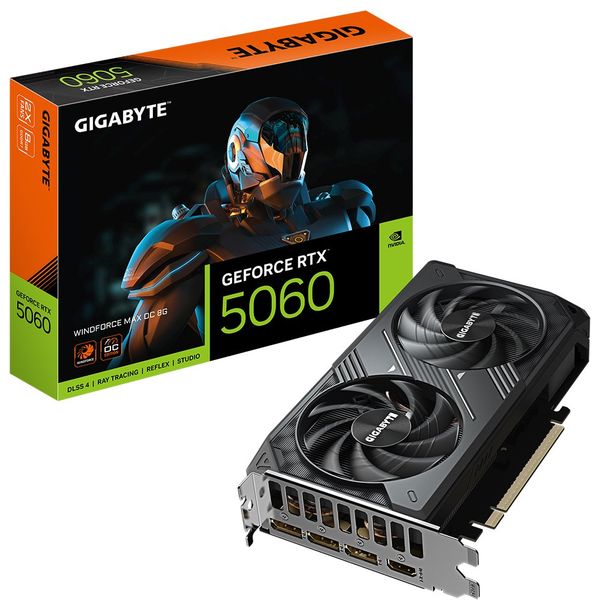 Gigabyte GeForce RTX 5060 Windforce MAX OC GV-N5060WF2MAX OC-8GD 8GB GDDR7 Ekran Kartı