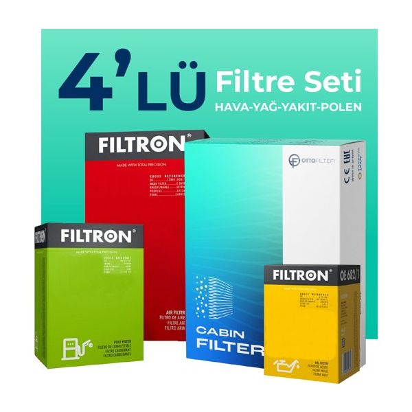 Filtron Hyundai Santa FE 2.2 Dizel 2006-2009 4'lü Filtre Bakım Seti