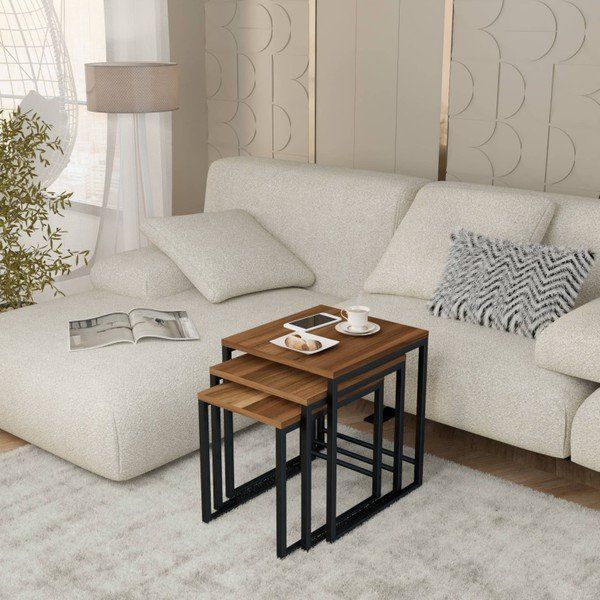 Just Home Arda 50 cm Ceviz Zigon Sehpa